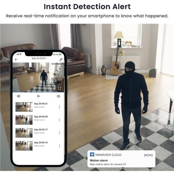 WiFi Camera 2K, Indoor Home Security Cameras for Baby/Elder/Dog/Pet Camera - Picture 5 of 8